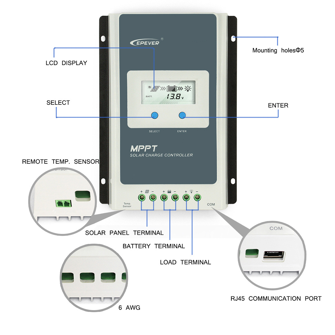 EPEVER 20A Tracer2206AN G3 Tra - Drone Solar Charger ulasan dan harga